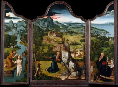 聖ジェロームの悔い改め、1512-15年頃 作： Joachim Patenier
