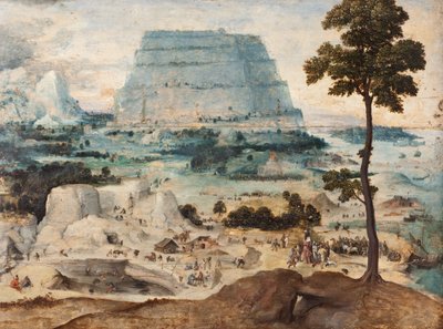 バベルの塔の建設》1550年頃（油彩・パネル） 作： Joachim Patinir