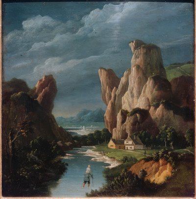 Hl.クリストフオーレ 作： Joachim Patinir