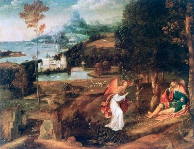 セントロックのある風景、c1500-1524 作： Joachim Patinir
