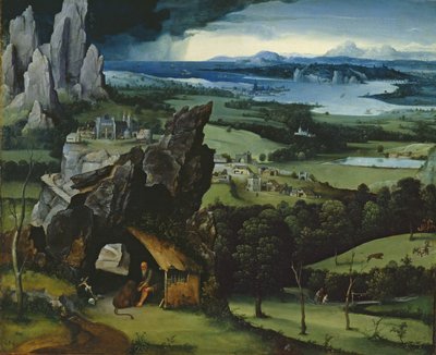 聖ジェロームのある風景 作： Joachim Patinir