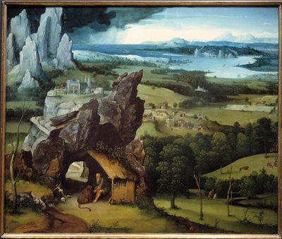 聖ジェロームのいる風景」 ヨアヒム・パティニール（1485-1524）の作品 作： Joachim Patinir
