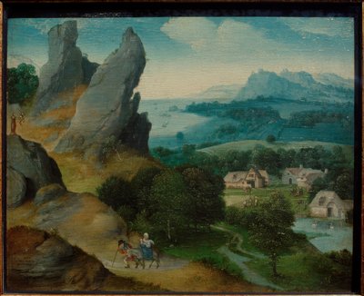 エジプトへのフライトで風景脱出 作： Joachim Patinir