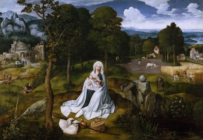 エジプトへの逃避 作： Joachim Patinir