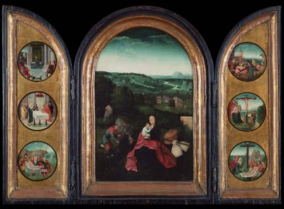エジプトへの逃避行の休息 トリプティク、1515年頃 作： Joachim Patinir follower of