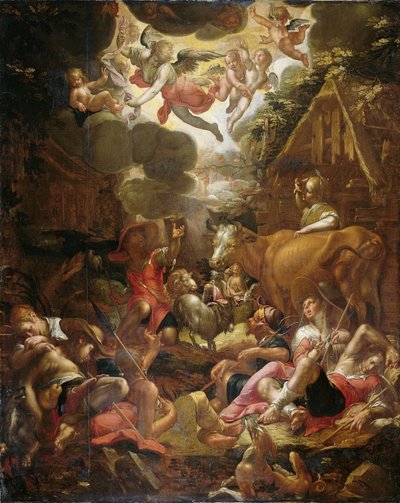 羊飼いへの告知 作： Joachim Wtewael or Utewael