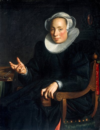 Christina Wtewael van Halenの肖像1568-1629、1601 作： Joachim Wtewael or Utewael