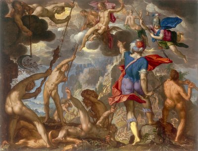 神々と巨人の間の戦い、1608年頃 作： Joachim Wtewael or Utewael