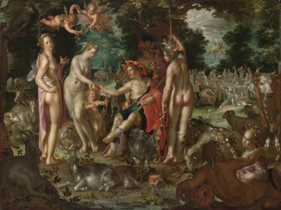 パリスの審判 作： Joachim Wtewael or Utewael
