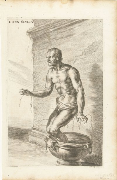 セネカ、リチャード・コリンによって刻まれた 作： Joachim von (after) Sandrart
