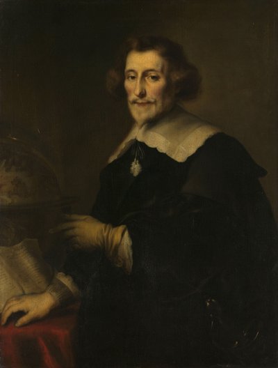 マイデンの廷吏、歴史家、詩人、ピーター・コーネリスゾーン・ホーフトの肖像 作： Joachim von Sandrart (I) (copy after)