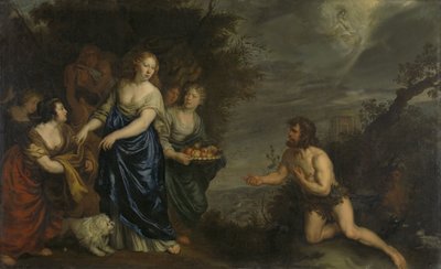 オデュッセウスとナウシカ 作： Joachim von Sandrart (I)