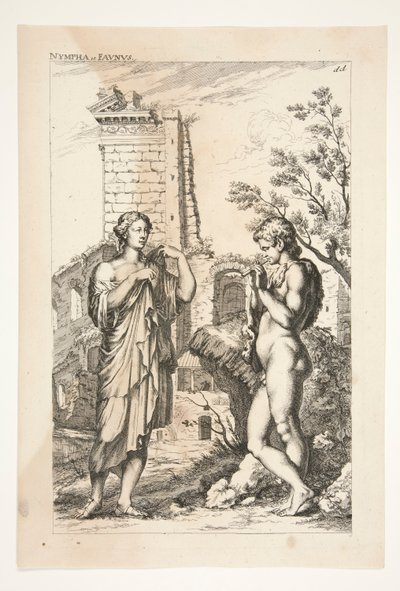 Diane de Gabies and a Faun、Admired Ancient Sculptures より 作： Joachim von Sandrart