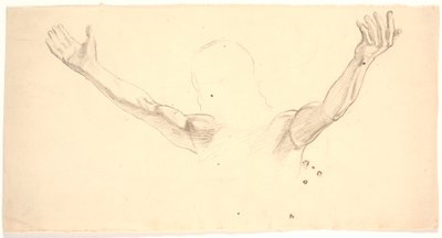 キリストの伸ばした腕の詳細図研究 作： Joakim Frederik Skovgaard