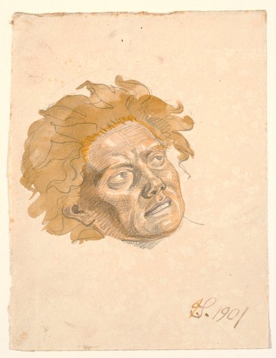 男性の頭 作： Joakim Frederik Skovgaard