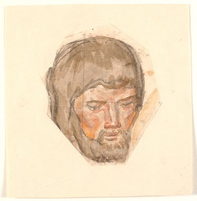 あごひげを生やした男の頭の研究 作： Joakim Frederik Skovgaard