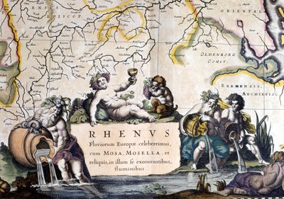 ラインのアレゴリー - "Atlas Novus "にて 作： Joan Blaeu