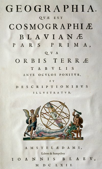 ジョアン・ブラウ（1596-1673）のアトラス「Atlas Maior, sive cosmografphiae Blaviana」。 作： Joan Blaeu