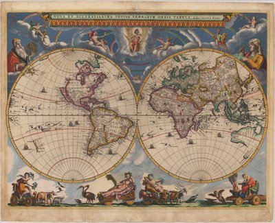 世界の二重半球マップ 作： Joan Blaeu