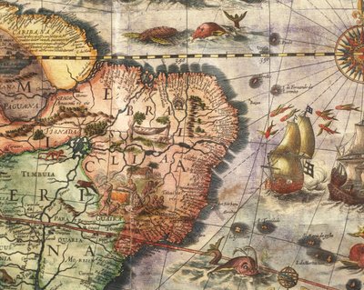 Joan Blaeu氏が作成したアメリカの地図 作： Joan Blaeu