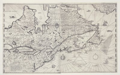 サミュエル・ド・シャンプランが測量したカナダの地図。 作： Joan Blaeu