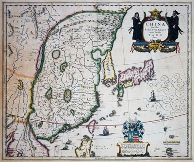 ジョアン・ブラウ(1596-1673)による中国の地図 作： Joan Blaeu