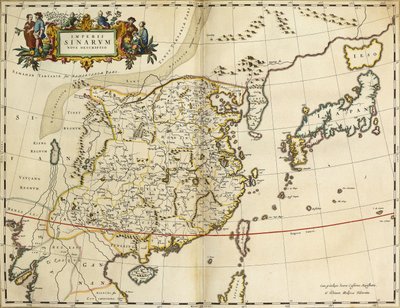 「Atlas Maior Sive Cosmographia Blaviana」からの中国の地図、1662年 作： Joan Blaeu