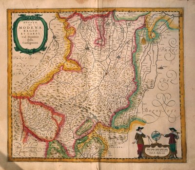 モデナの地図（Joan Blaeu著「Theatrum civitatum et admirandorum Italiae」より）、エングレーヴィング 作： Joan Blaeu
