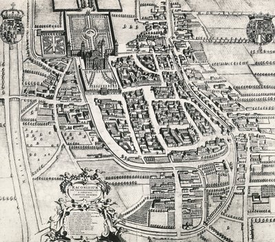 イタリア、ジョアン・ブラウ（1596-1673）が描いたラクコーニジの地図。 作： Joan Blaeu