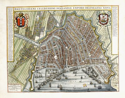 オランダと低地の町や建物の計画と眺め、1649 作： Joan Blaeu