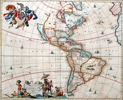 ブロー著『アメリカ大陸地図』より 作： Joan Blaeu