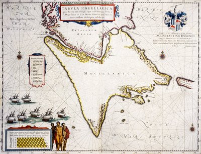 Tabula Magellanica : マゼラン海峡の地図 作： Joan Blaeu