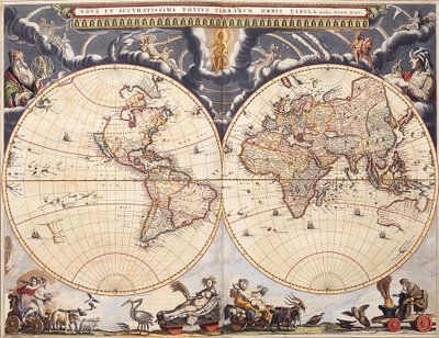 世界地図（Blaeu Atlasより 作： Joan Blaeu