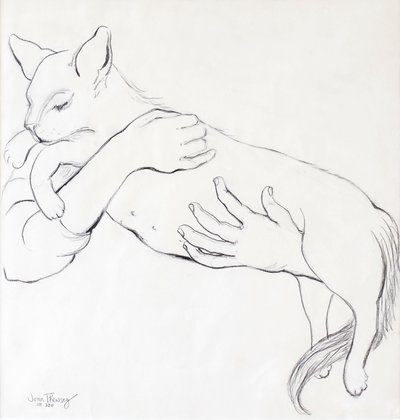 カドリーキャット、2000、（鉛筆） 作： Joan Thewsey