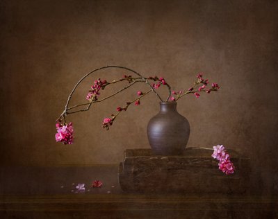 桜の花の静物画 作： 