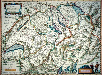 スイスの新しい地図 作： Joannes Jansson