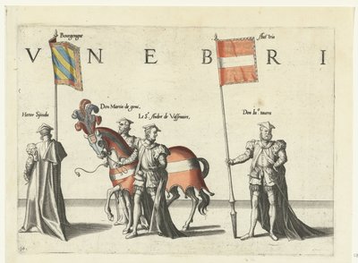 ページェントの一部、No. 10 カール5世皇帝の葬列、1558年（シリーズタイトル） 作： Joannes van Doetechum (I)