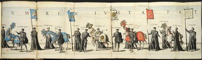 カール 5 世皇帝の死の際のアントワープでの葬列、1558 年、1559 年。 作： Joannes van Doetecum