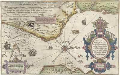 フランドル、ノルマンディー、イングランドの海岸地図 作： Joannes van Doetecum