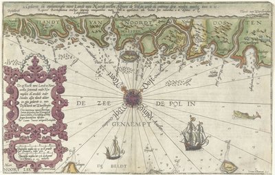 ノルウェーとスウェーデン沿岸の地図 作： Joannes van Doetecum