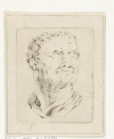 右を見上げる男性の胸像 作： Joannis Jacobus Bijlaert