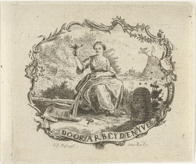 燃えるランプを持つ女性 労働と産業（オブジェクトのタイトル） 作： Joannis Jacobus Bijlaert