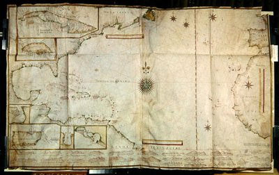 Ms 1288 fol.22 カリブ海の地図 作： Joao Teixeira