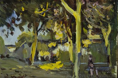 木のある広場 作： Joaquim Mir i Trinxet