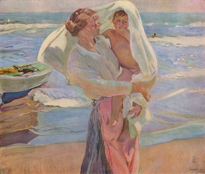 入浴後、1915年、1932年 作： Joaquín Sorolla