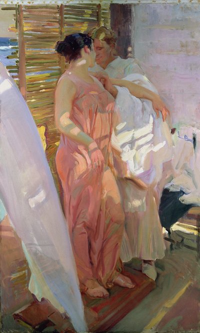 お風呂の後 作： Joaquin Sorolla y Bastida