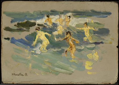 バレンシアのビーチ、1904年頃 作： Joaquín Sorolla