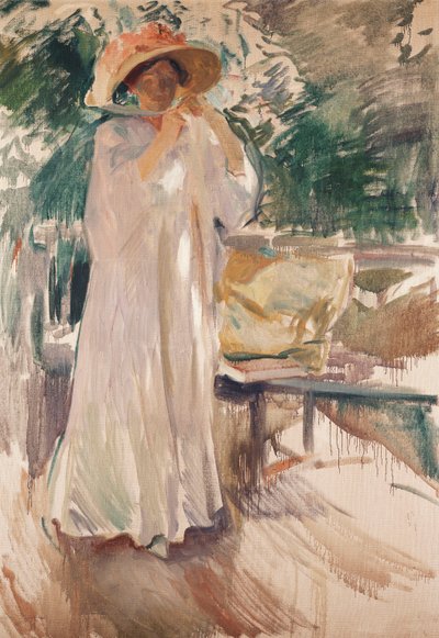 彼女の庭のクロチルド、1910 作： Joaquín Sorolla