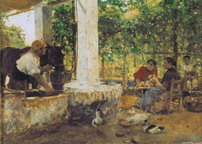 Figuras sob uma treliça 作： Joaquin Sorolla y Bastida