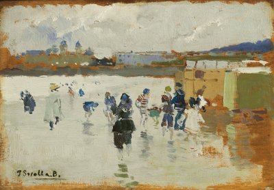 ラコンチャビーチ、サンセバスチャン、1906 作： Joaquín Sorolla